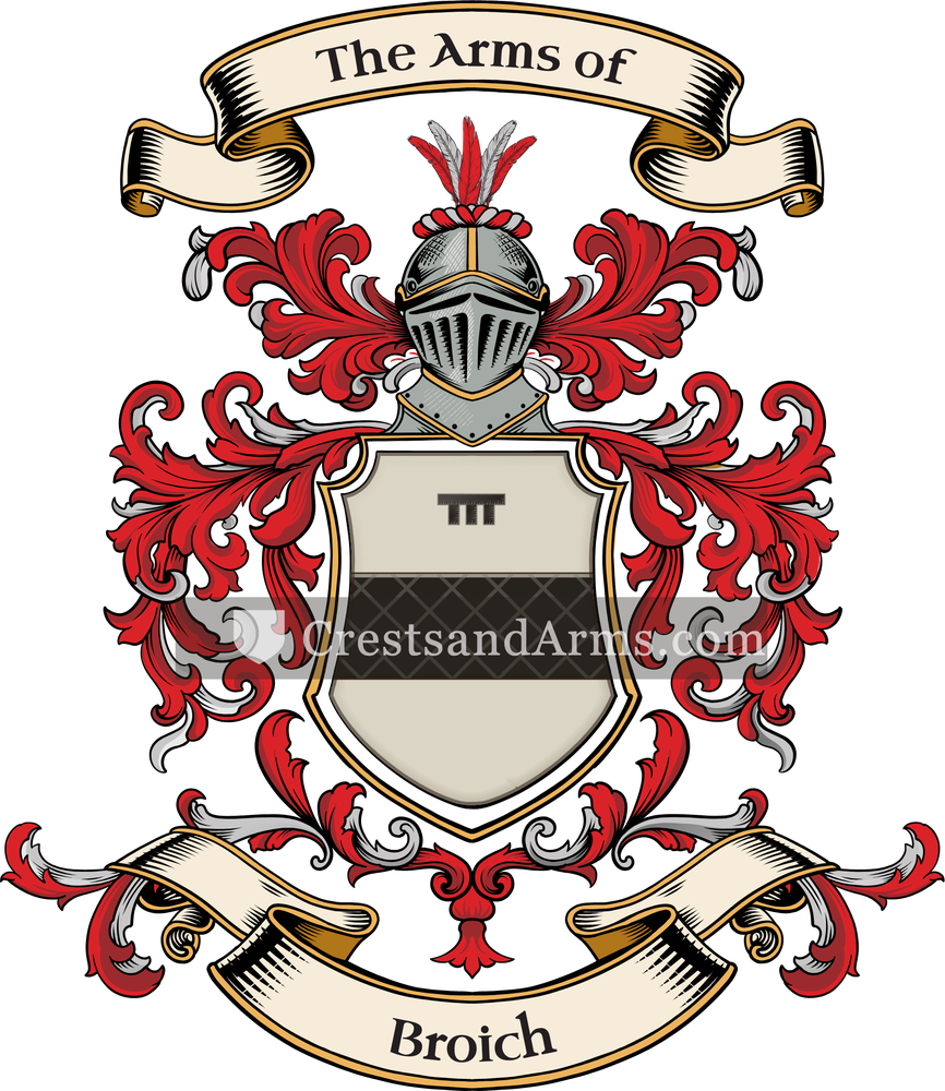 The Broich coat of arms, drawn from the recorded blazon