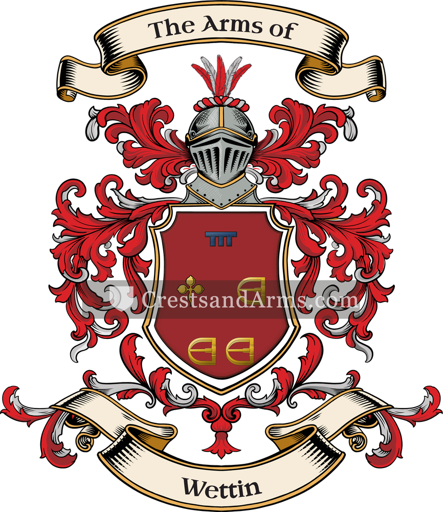 The Wettin coat of arms, drawn from the recorded blazon
