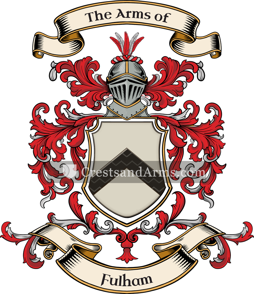 The Fulham coat of arms, drawn from the recorded blazon