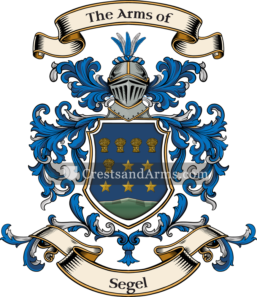 The Segel coat of arms, drawn from the recorded blazon