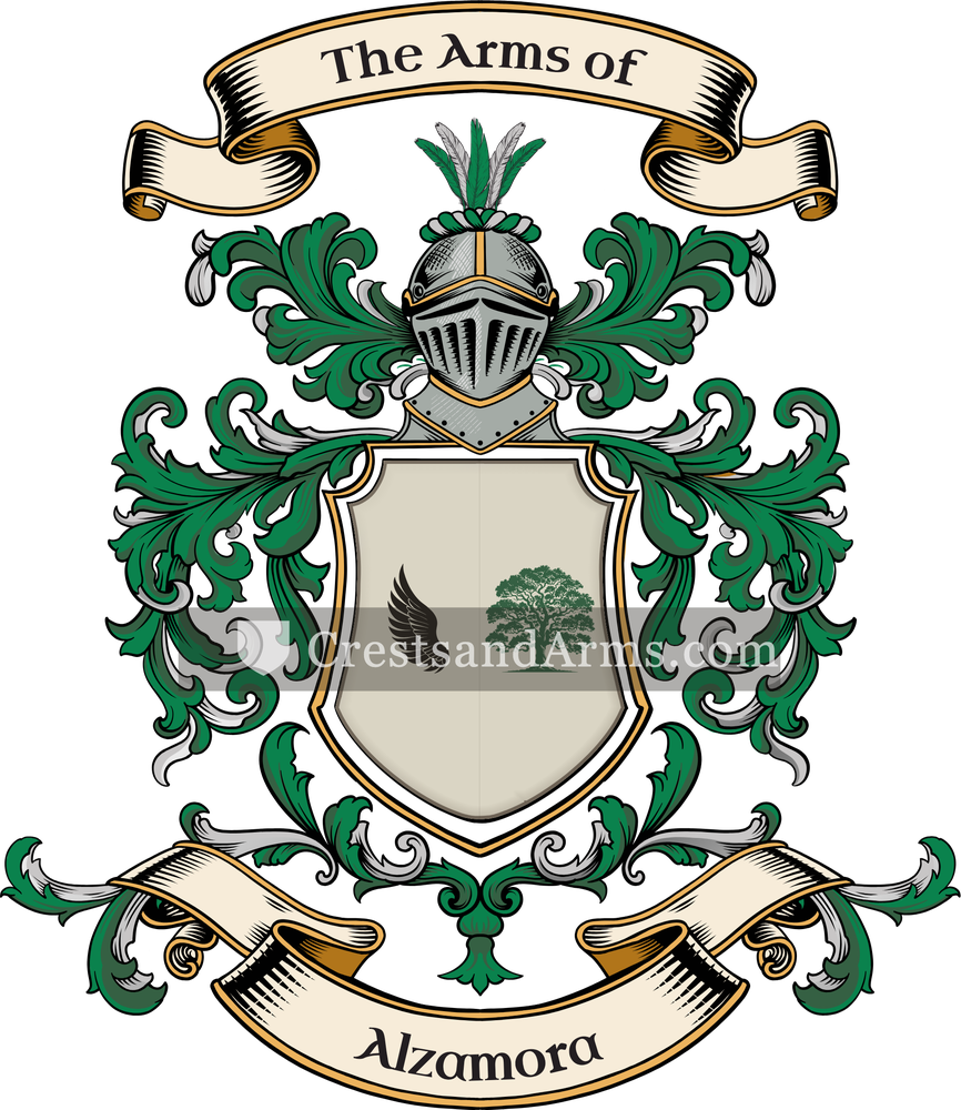 The Alzamora coat of arms, drawn from the recorded blazon