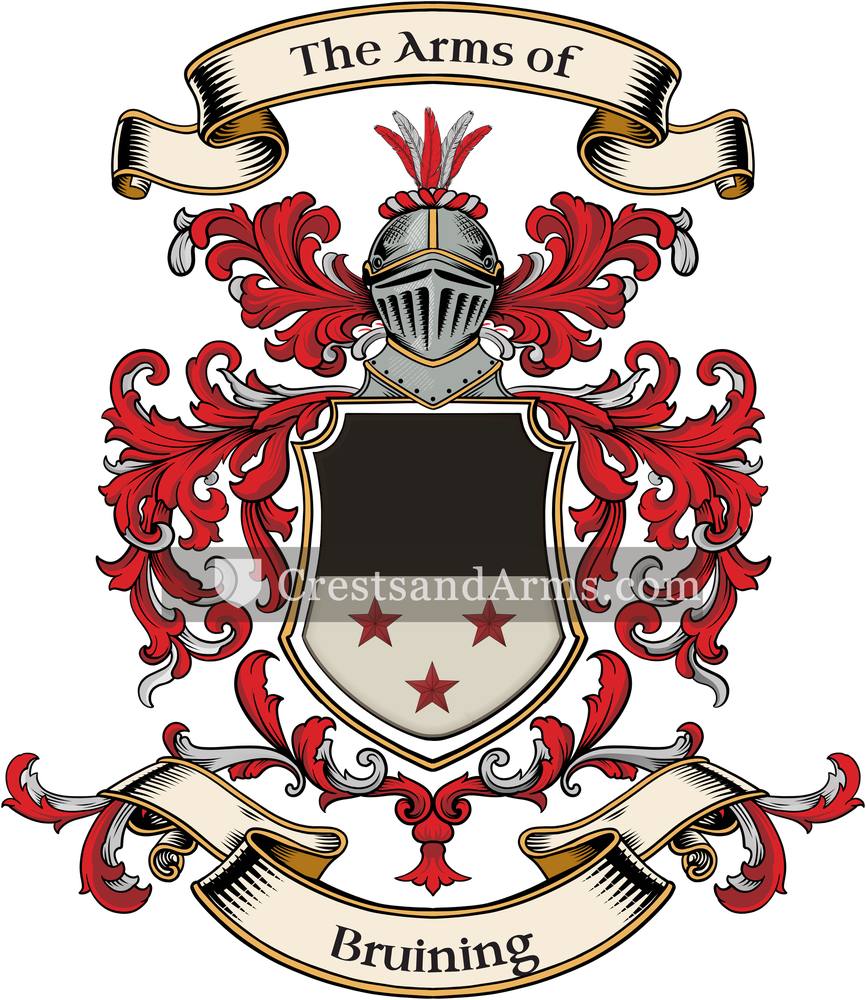 The Bruining coat of arms, drawn from the recorded blazon