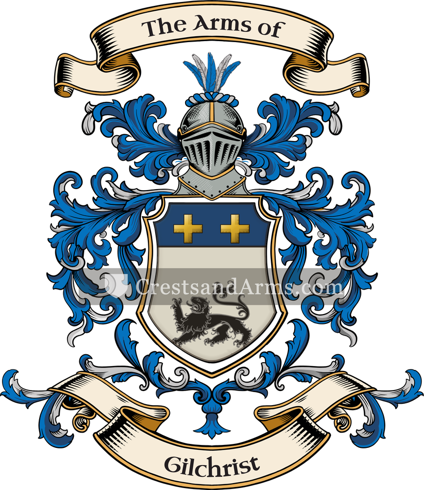 The Gilchrist coat of arms, drawn from the recorded blazon