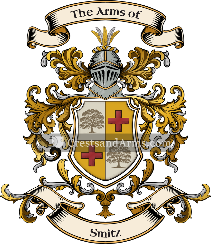 The Smitz coat of arms, drawn from the recorded blazon