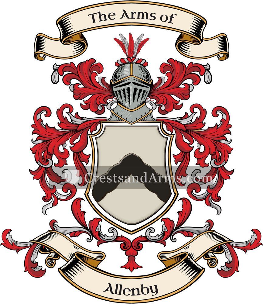 The Allenby coat of arms, drawn from the recorded blazon