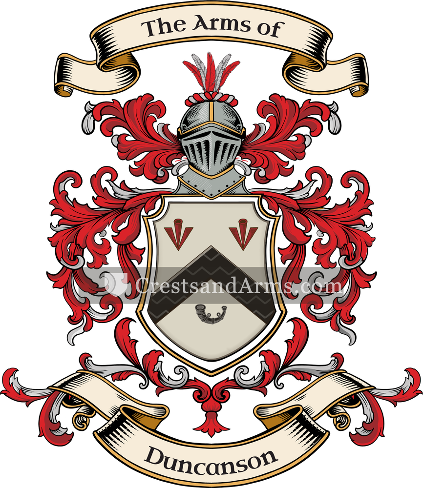 The Duncanson coat of arms, drawn from the recorded blazon