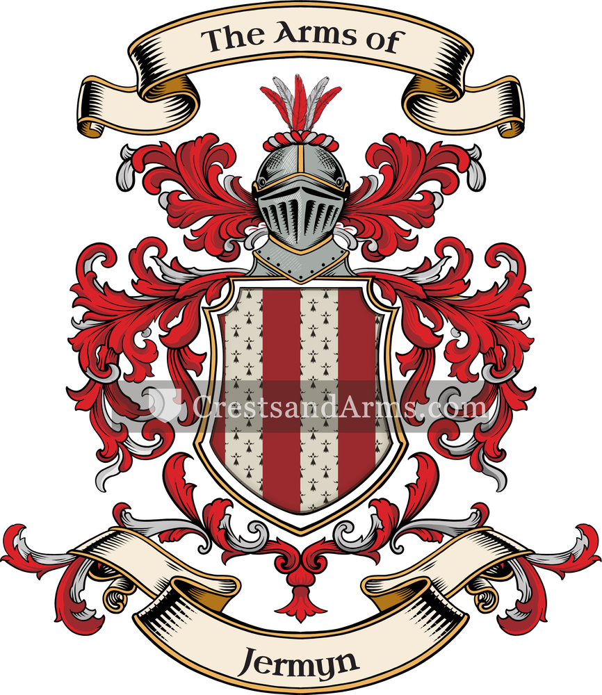 The Jermyn coat of arms, drawn from the recorded blazon