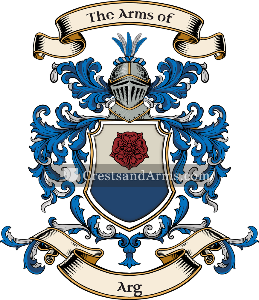 The Arg coat of arms, drawn from the recorded blazon