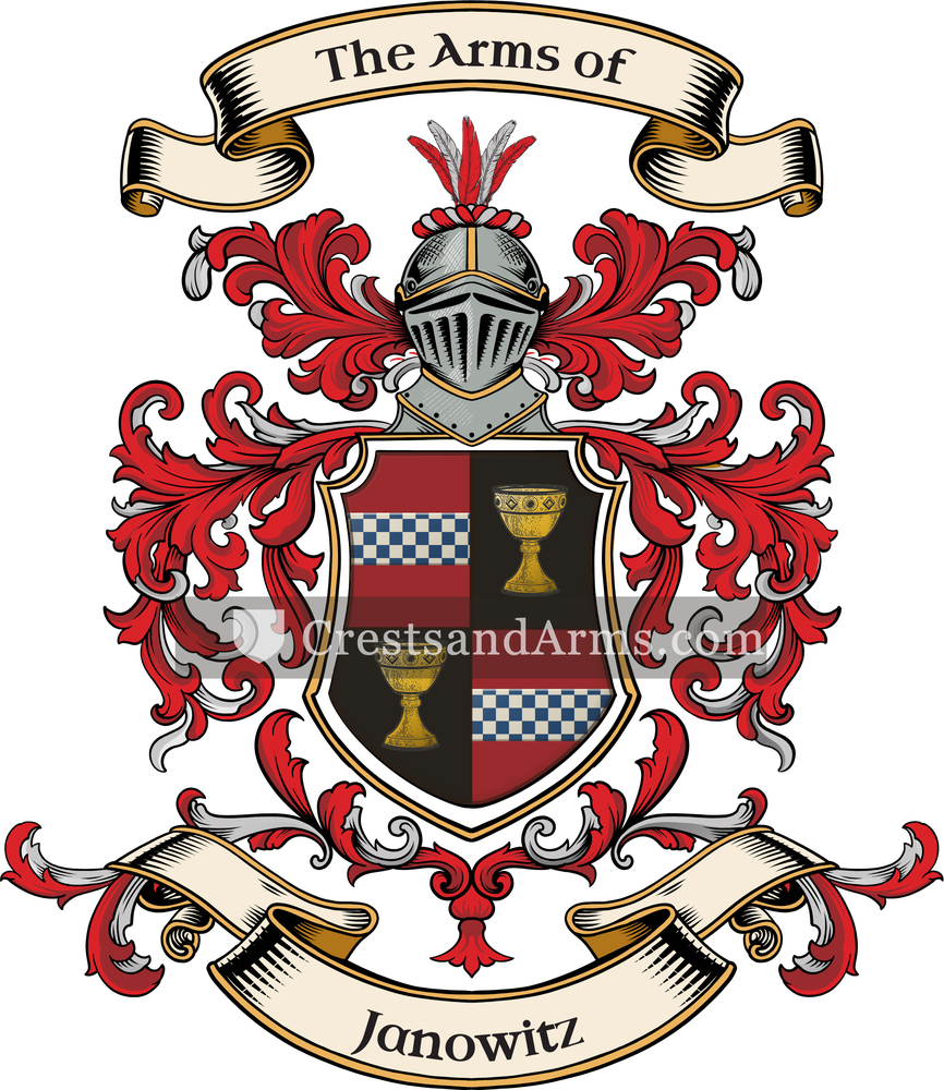The Janowitz coat of arms, drawn from the recorded blazon
