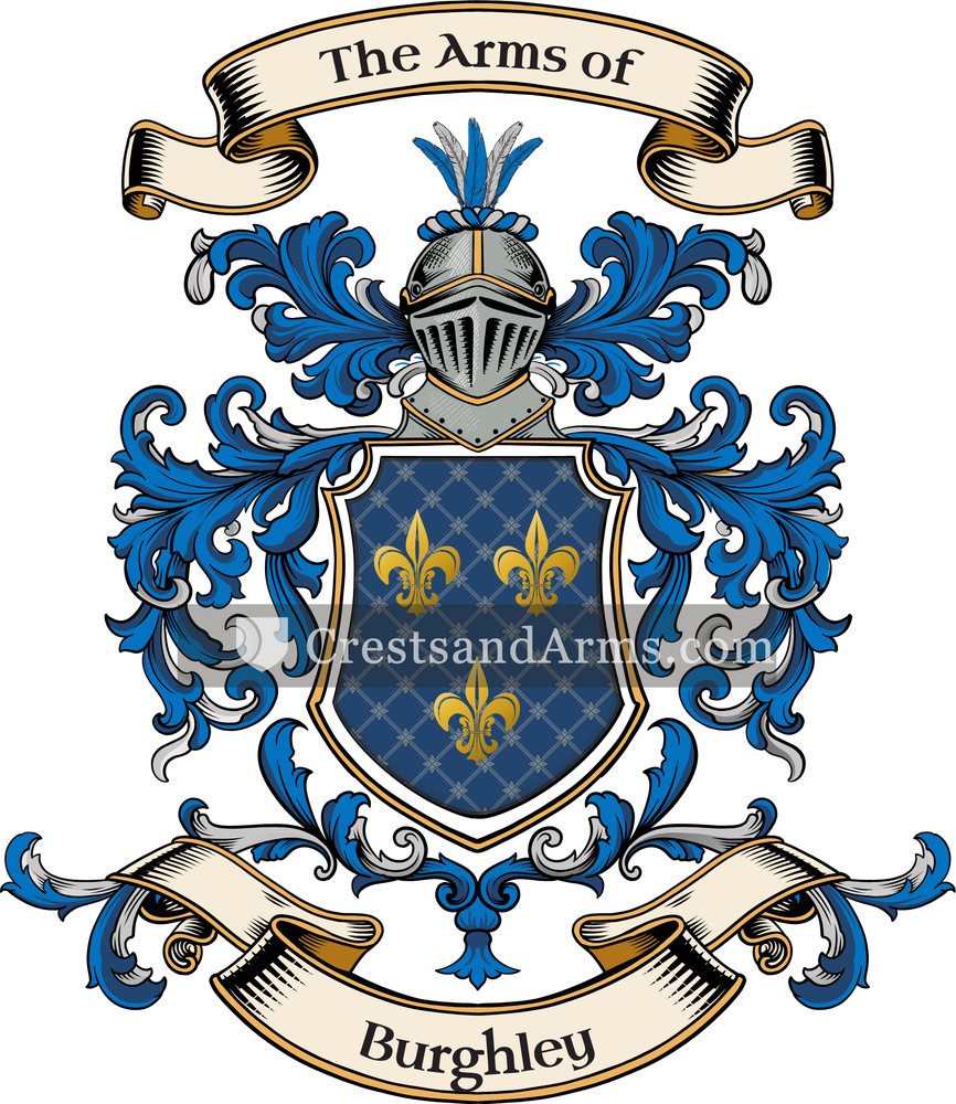 The Burghley coat of arms, drawn from the recorded blazon