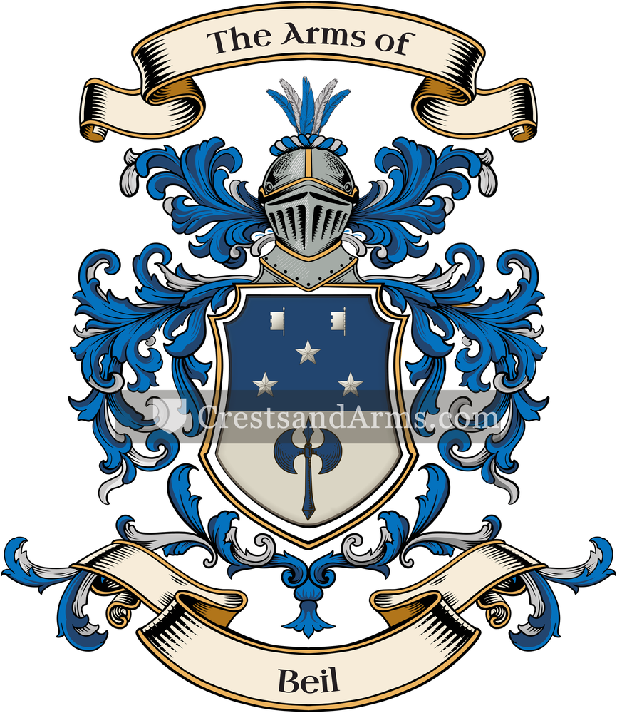 The Beil coat of arms, drawn from the recorded blazon