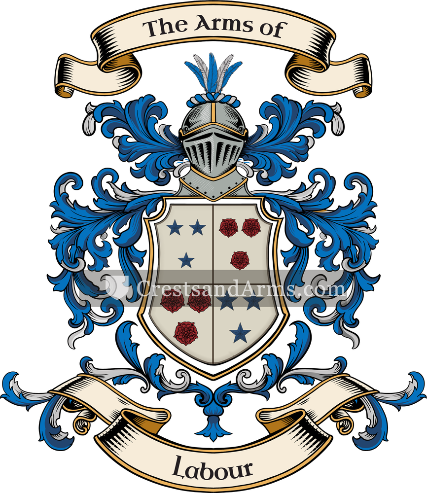 The Labour coat of arms, drawn from the recorded blazon