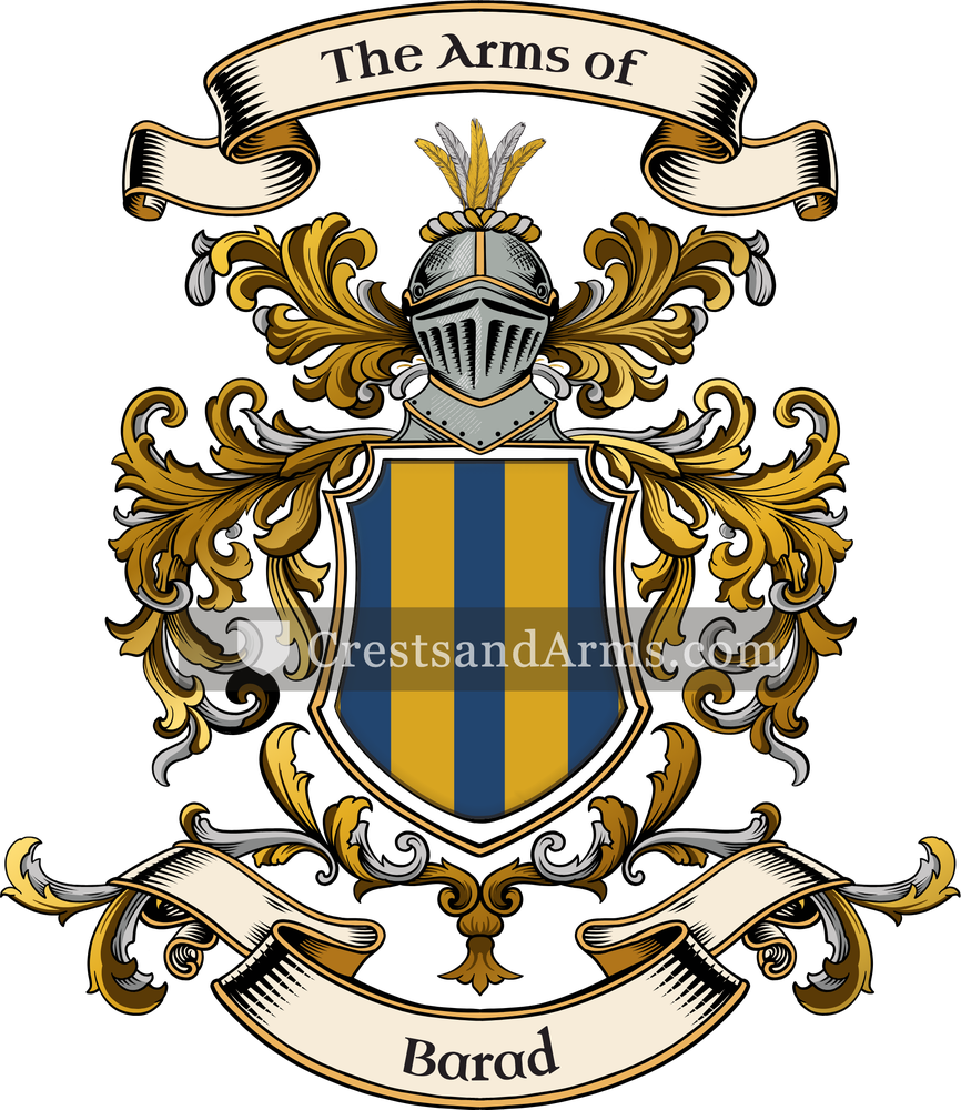 The Barad coat of arms, drawn from the recorded blazon