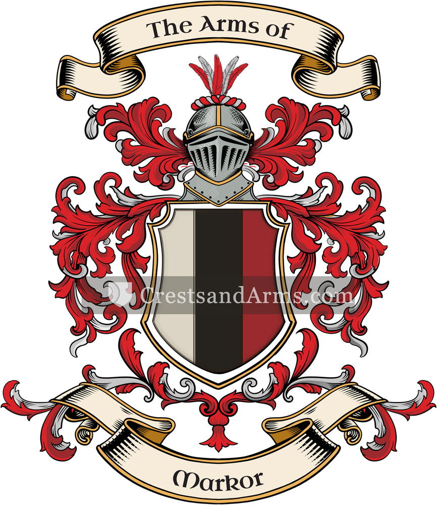 The Markor coat of arms, drawn from the recorded blazon