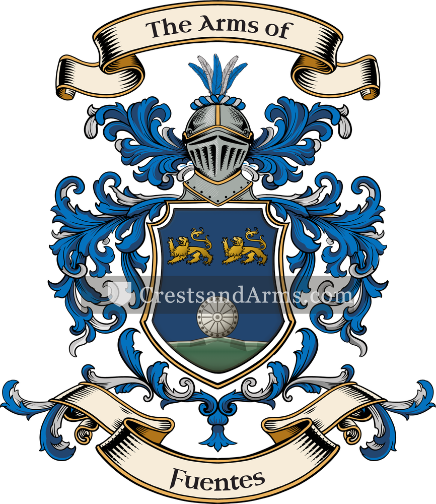 The Fuentes coat of arms, drawn from the recorded blazon