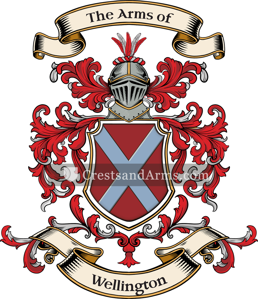 The Wellington coat of arms, drawn from the recorded blazon
