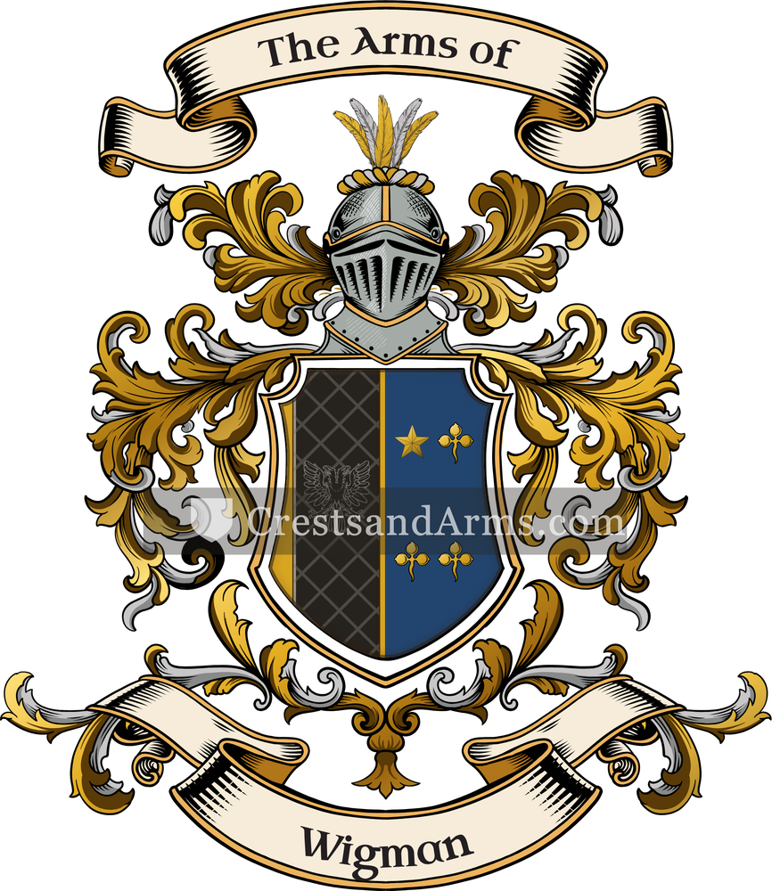 The Wigman coat of arms, drawn from the recorded blazon