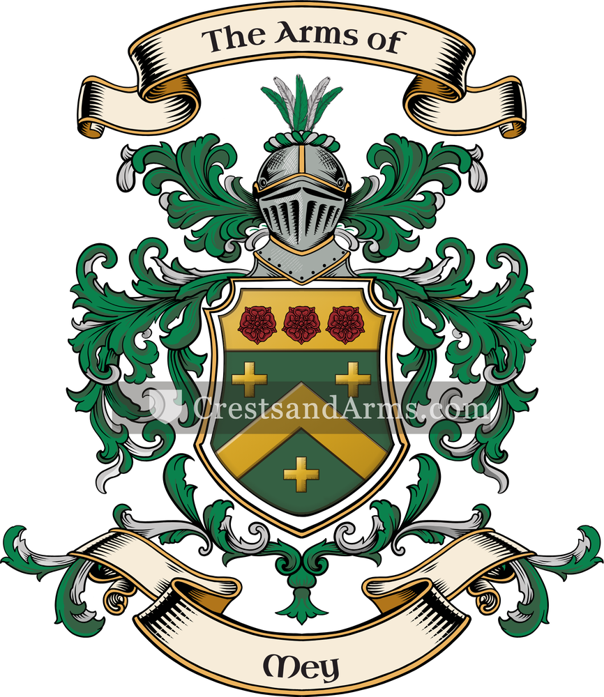 The Mey coat of arms, drawn from the recorded blazon