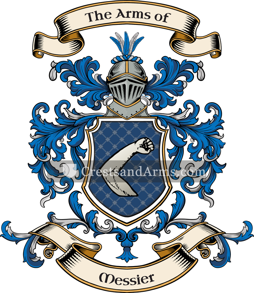 The Messier coat of arms, drawn from the recorded blazon